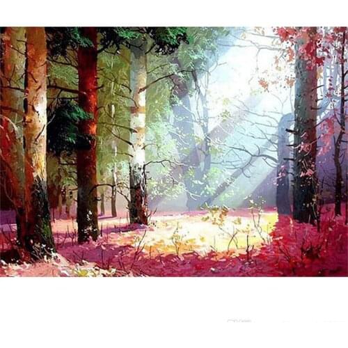 5d diamond painting forest Full diamond embroidery diy landscape mosaic art cross stitch kits sets wall stickersZP-2477