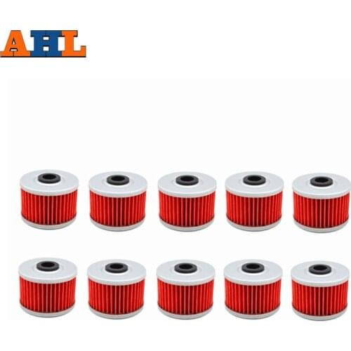AHL 10pcs Motorcycle High Performance Powersports Cartridge Oil Filter for KAWASAKI KX450F KXF450 449 2012-2015