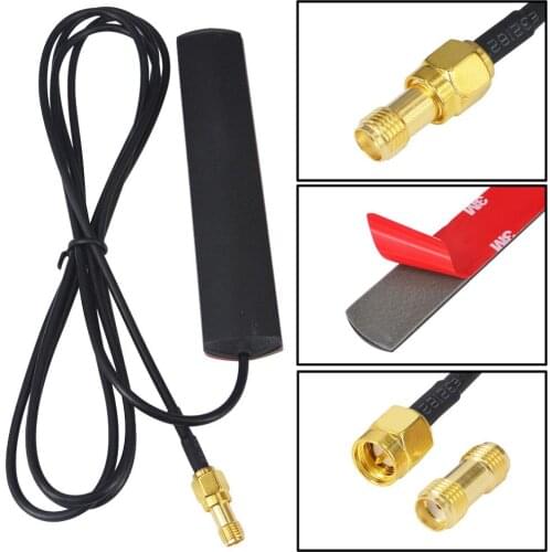 2dbi - 3dbi gsm 824-960Mhz 1710-1990Mhz GSM antenna SMA plug male connector Aerial 1.5M + SMA female to SMA female