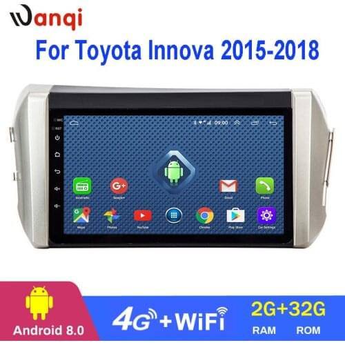 10.1 inch 4G Lte All Netcom 2+32G Car Audio Player Touch Screen for Toyota Innova 2015 2016 2018 GPS Navigation Car Radio No DVD