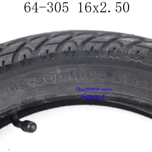 Free Shipping 2019 good quality 16x2.50 64-305 tire and inner tube for Small BMX, Electric Bikes Kids Bikes and Scooters