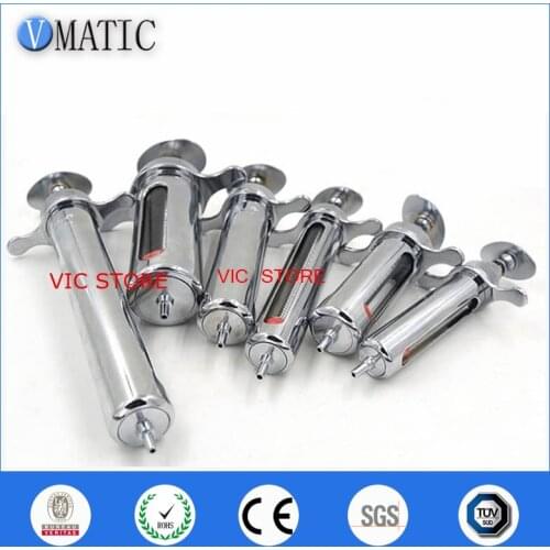 Free Shipping Well Made 20cc ml Stainless Steel Metal Syringe
