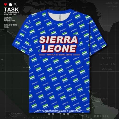 Sierra Leone Leonean SL SLE Quick Dry t shirt Sportswear brands Workout Fitness fashion mens gym shirts mens summer clothes