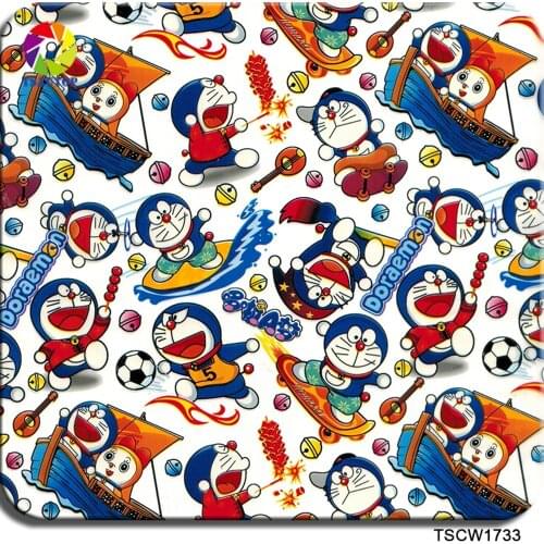 Free shipping TSAUTOP Size 0.5m x 2m/10m hydrographics sheet cartoon films hydro graphics film WDF1733