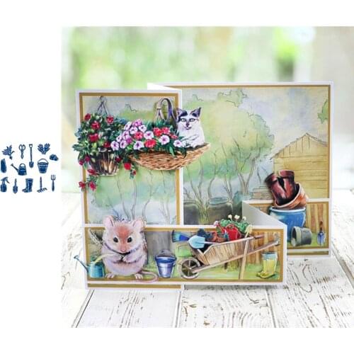 Flower Planting Tools Cutting Dies Scrapbook Dariy Decoration Stencil Embossing Template DIY Greeting Card Handmade