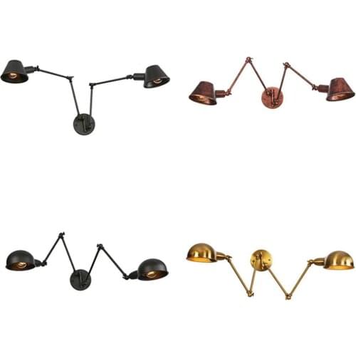 Double Swing Arm wall Lights Bedside novelty indoor lamp modern Wall Sconce bedroom wall lamps Reading Light E27 lighting decor