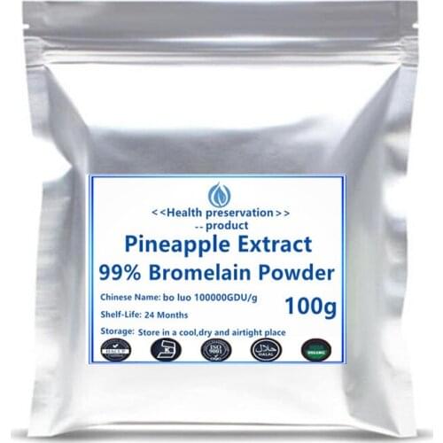 2021 New sliced Pineapple Extract 99% Pure Bromelain Powder 100000GDU/g