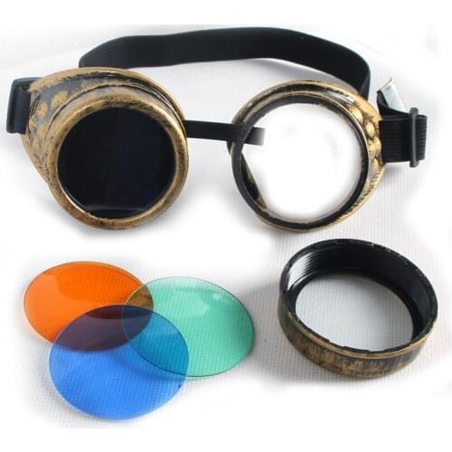 C.F.GOGGLE Kaleidoscope Colourful Sunglasses Men Women Steampunk Vintage Sun Glasses Gothic Goggles Vintage Retro Punk Sunglass