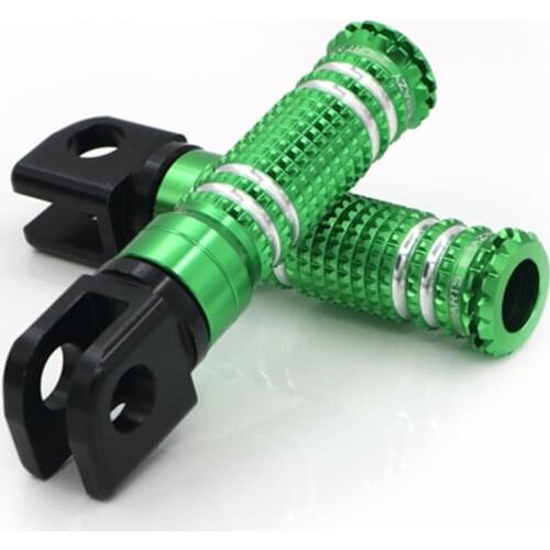 Front Footrest Foot Pegs For KAWASAKI VERSYS-X 300 250 ZRX1200 KLZ VERSYS 1000 650 NINJA ZX-10R ZX-6R Adapter Rider Motorcycle