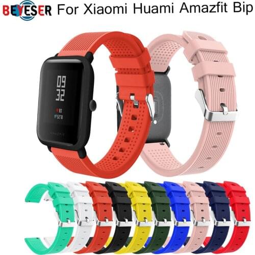20mm Soft Silicone Wrist Strap For Xiaomi Huami Amazfit GTR 42mm Bip BIT PACE Lite Youth Watch Wearable Wrist Bracelet Watchband