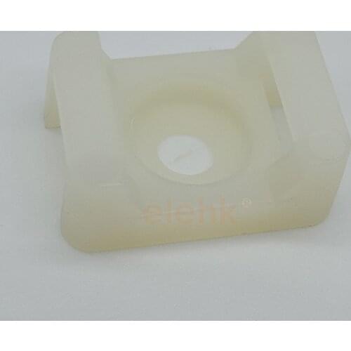 STM-0 width 9.5mm 20pcs natural color cable tie saddle type mount wire buddle holder