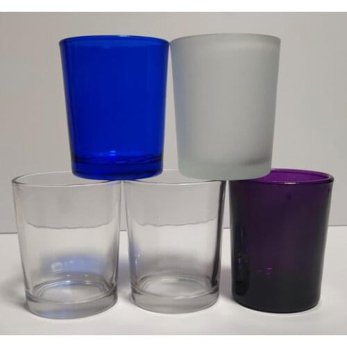 Glass jars for candles Candlestick Flower Receptacle Candlestick Colour Flower Receptacle Candle diy jar making supplies Cup