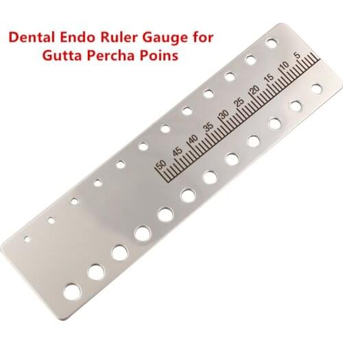 Dental Endo Ruler Gauge for Gutta Percha Poins Dentist Calibrating Ruler Endo Measuring Calibration Instruments Dentistry