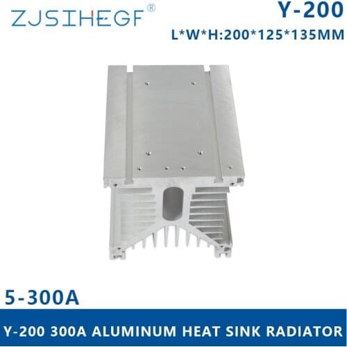 ZJSIHEGF Y type Y-200 L*W*H:200*125*135mm Solid State Relay SSR radiator Heat Dissipator 300A industrial SSR module