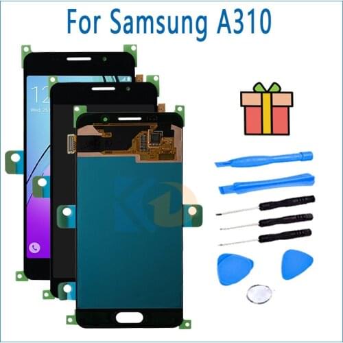 For Samsung Galaxy A3 2016 A310 A310F A310M A310Y LCD Display Touch Screen Digitizer Assembly For samsung A310 LCD
