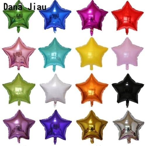 18inch colorful birthday party wedding decoration balloon holiday Pentagram star auto-seal foil baloon supplier
