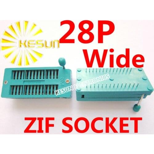 20PCS 2.54mm 28P Wide Universal ZIF Socket 28pin
