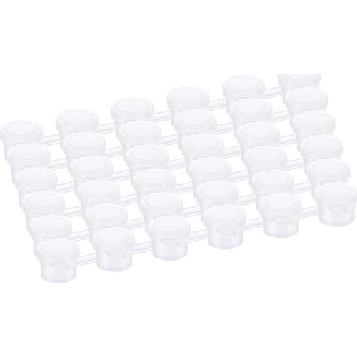 30 Strips 180 Pots Paint Pots Strips 3 Ml Mini Paint Pot Empty Paint Cups Crafts Plastic Storage Containers