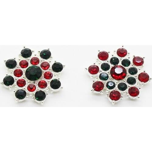 Luxury Retro Beautiful Fluorescent Christmas Decoration 5pcs Button Fashion Beautiful Wedding Holiday Creative Buttons