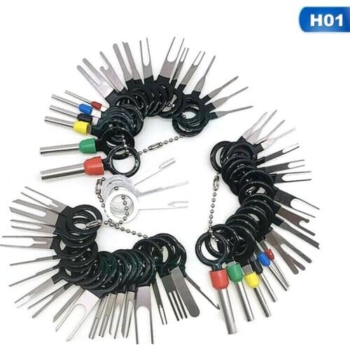 60 PCS Car Plug Terminal Removal Tool Pin Needle Retractor Pick Electrical Wire Puller Hand Tools Kit For Connector Terminal
