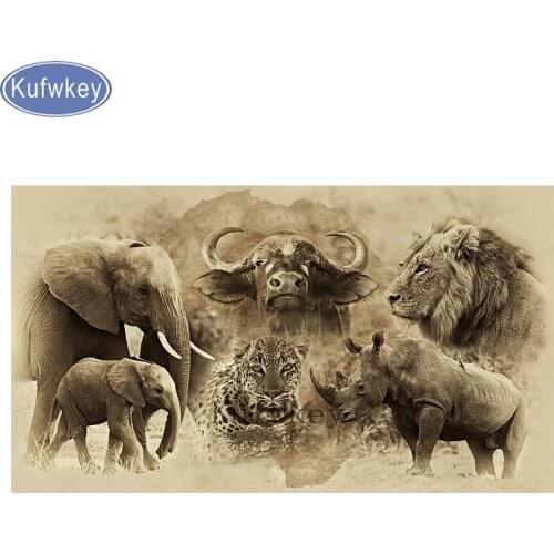 African wild animals Diamond Painting Cross Stitch Full Square Diamond Embroidery christmas gift JUNGLE ANIMALS Wall Mural decor