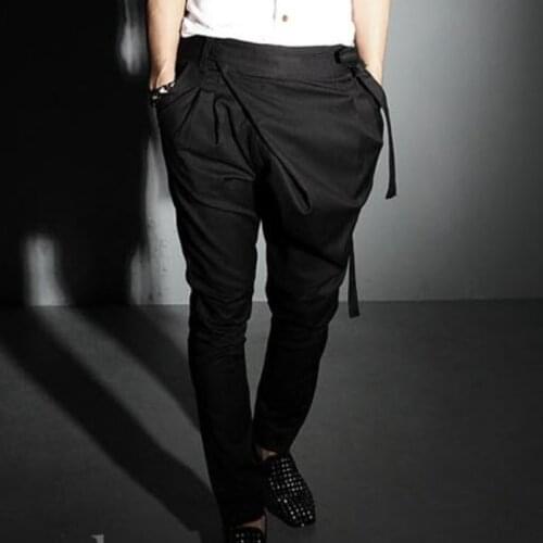 Hot! Summer 2020 New Fashion Tide Men Clothing Non-mainstream Harem Pants Trousers Boot Cut Jeans Hairstylist Nightclub Pants