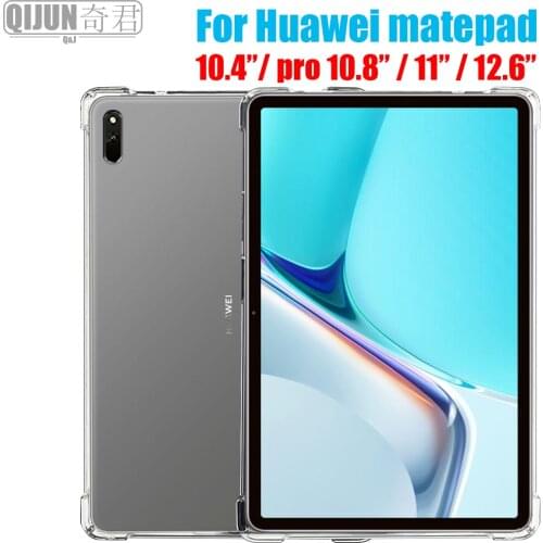 Tablet case for Huawei MatePad 10.4 Pro 10.8 11 12.6 10.95 Silicone soft shell TPU Airbag cover Transparent protection Sleeve