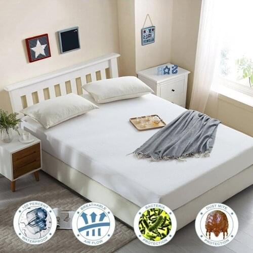 Hotsale 180cm x 200cm childrens anti-insect waterproof and anti-mite washable anti-week bed mattress cover protective bedspread