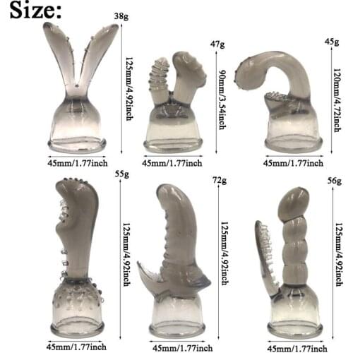 G-spot Stimulate Vibrator Accessories Magic Wand Attachment Silicone Adult Sex Toys For Women AV Rod Head Cap