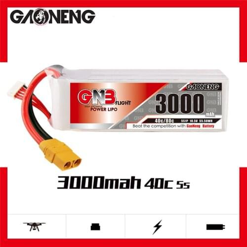 GAONENG GNB 3000mAh 18.5V 5S 40C/80C rechargeable battery For RC Helicopter Quadcopter FPV Racing Drone Parts