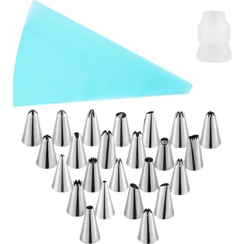 Icing Piping Tips Pastry Bag Kit Set 8/14/26/50 Pcs Set Stainless steel Tips Cake Cupcake Cookies Decorating Tools Bakeware