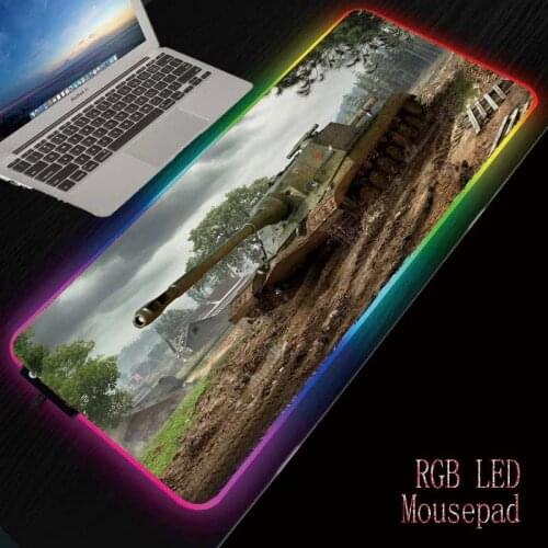XGZ World of Tanks RGB Gaming Mouse Pad USB Large Big Mat Amer Computer Mousepad LED Colorful Lighting Gaming Keyboard Desk Mat