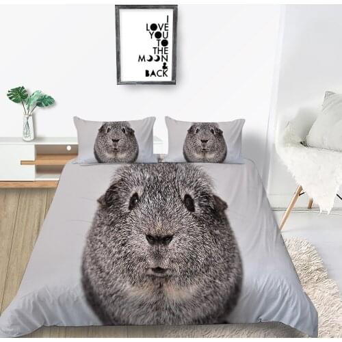 Guinea Pig Bedding Set King Size Fashionable Cute 3D Duvet Cover For Kids Queen Twin Full Single Double Unique Design Bed Set
