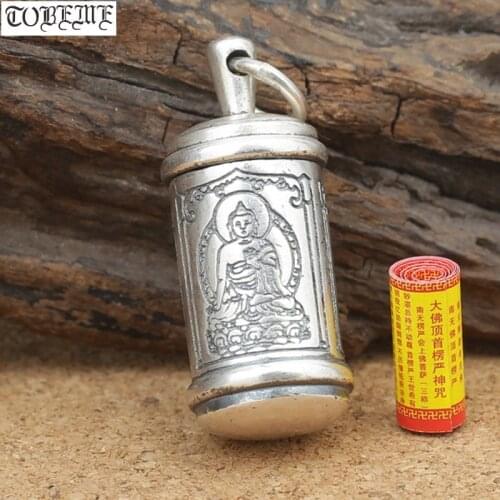 Handmade Buddha Gau Box Pendant 990 Pure Silver Tibetan Gau Box Pendant vintage Pure silver Buddhist Prayer Box Pendant