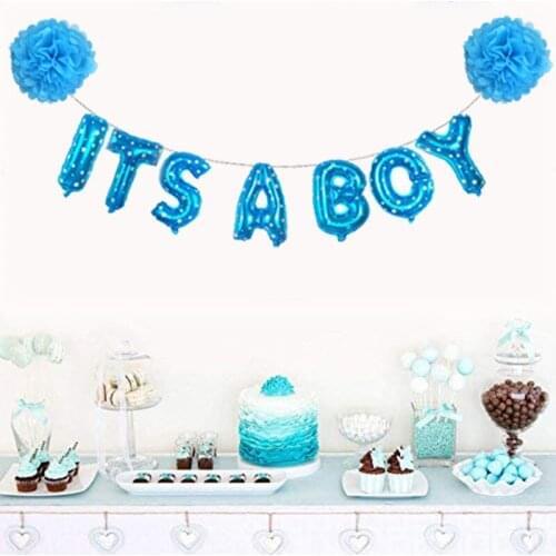 Its A Boy /Girl Foil Balloon Kit Baby Shower Decorations Pregnancy Gender Reveal Birthday Party Decoration Supplies