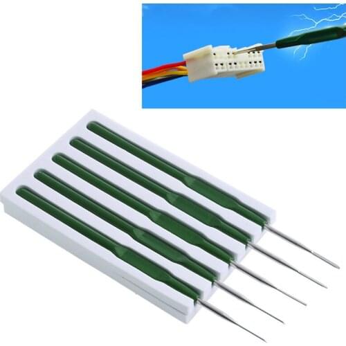New 5 Pcs/Set Car Wire Terminal Socket Pin Removal Dismount Tool Maintenance Titanium Alloy