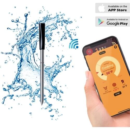 Yunexpress Digital Probe Thermometer Kitchen Wireless Cooking Bbq Food Thermometer Bluetooth Oven Grill Thermometer