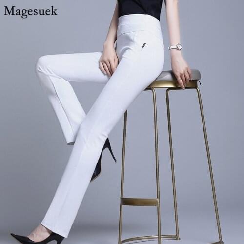 Autumn New Leggings High Waist Pants Straight Plus Size Pants Women Professional Women Trousers Stretch Casual Pants Women 11518