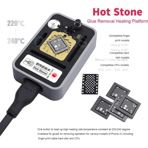 Qianli Hot Stone Constant Temperature Fixture IC Glue Removing for iPhone 7- 11 Pro Max NAND CPU Fingerprint Welding Platform