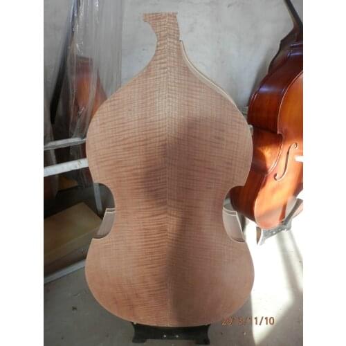 Hand made white upright bass body 3/4 spruce top plywood back maple pasted big than cello