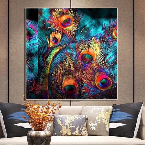 Mandala Feather Diagram DIY 11CT Embroidery Cross Stitch Kits Craft Needlework Set Printed Canvas Cotton Dropshipping