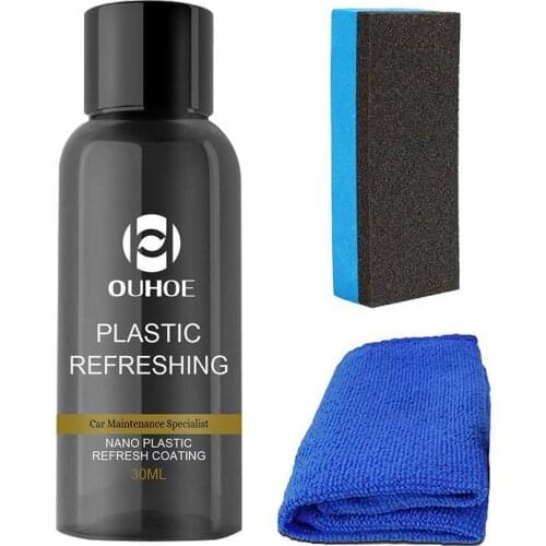 1Set Retreading Agent Car Plastic Parts Instrument Panel Agent Automotive Interior Plastic Part Retreading Cleaning Agent