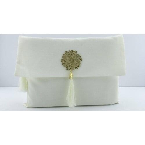 Cream Color Bag, Yasin-i Serif Book, Rosary, Prayer Rug Gift Set