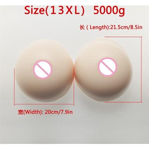 Super Huge Crossdresser Fake Boobs 5000g/Pair White Artificial Breasts Silicone Breast Realistic Medical Silicone Breast Forms