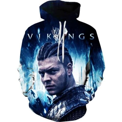 Vikings 3D Printed Hoodies TV Series Men Women Fashion Sweatshirt Oversized Hoodie Pullover Ragnar Lothbrok Streetwear Tops Coat