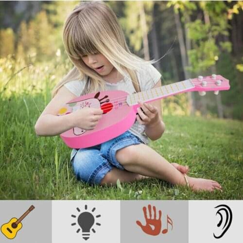4 Colors Newest Arrivals Kids Animal Ukulele Small Guitar Musical Instrument Educational Musical Toy for Childrens Day