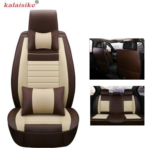 Kalaisike universal leather auto seat covers for Buick all model Verano VELITE Excelle ENCORE enclave regal Envision car styling