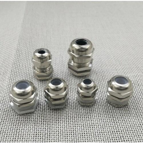 1set Lighting hardware fittings pure brass waterproof screw PG7 PG9 outlet connector outdoor lamps waterproof lock