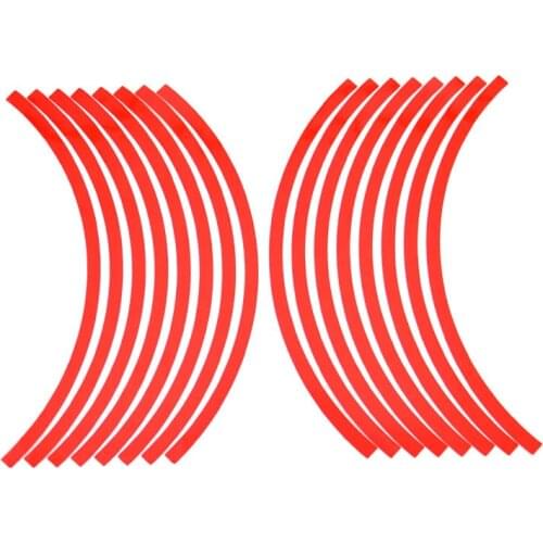 16 Strips 12 Inch 6 color Motorcycle Reflective Wheel Sticker for Car Rim Stripe Wheel Decal Tape Car Styling