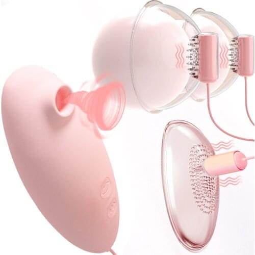 4 in 1 Pussy Pump For Vagina Clitoris Sucking Vibrator Nipple Stimulator Sucking Breast Massager Enlarge Vacuum Pump Sex Toys